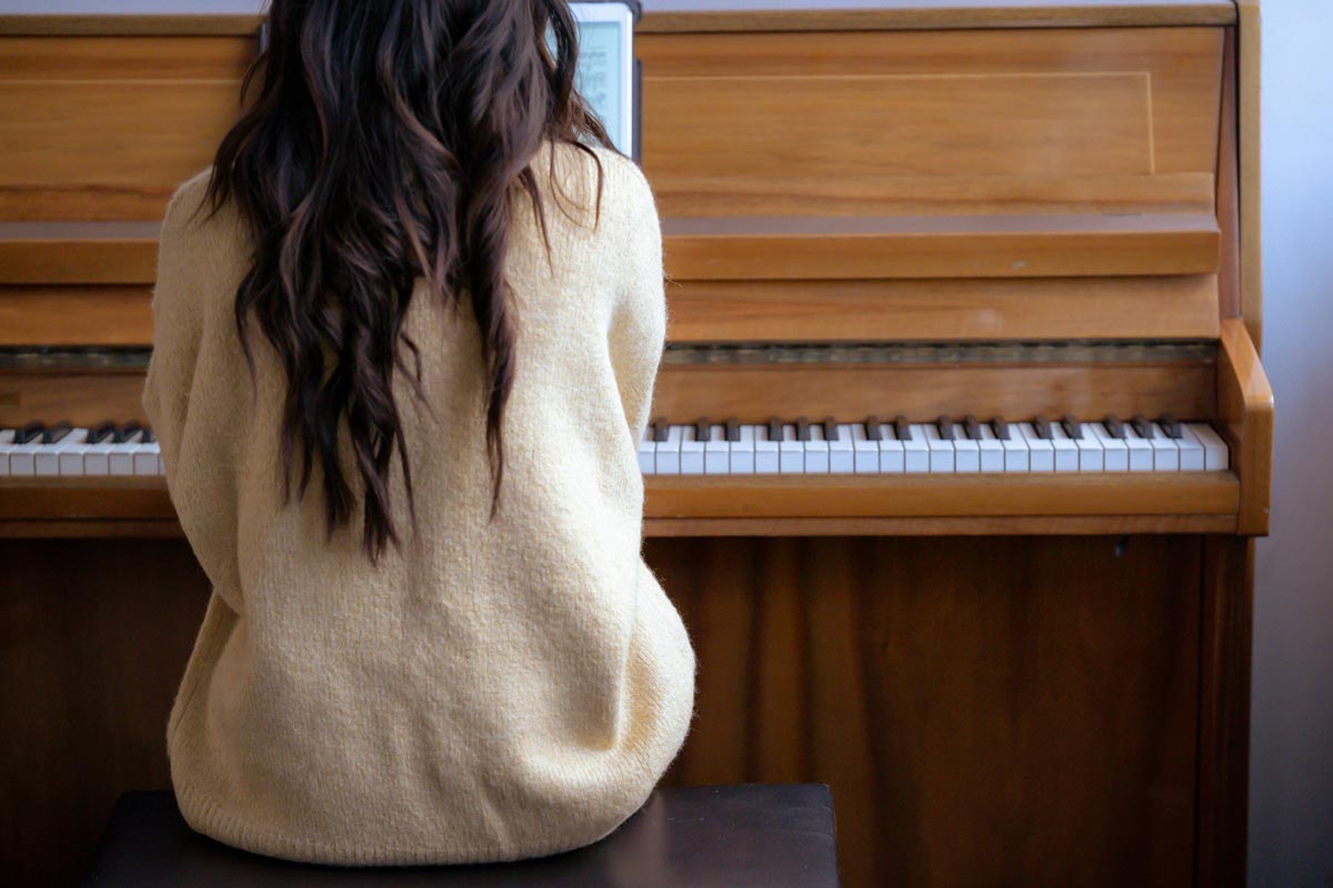 Girl playing piano